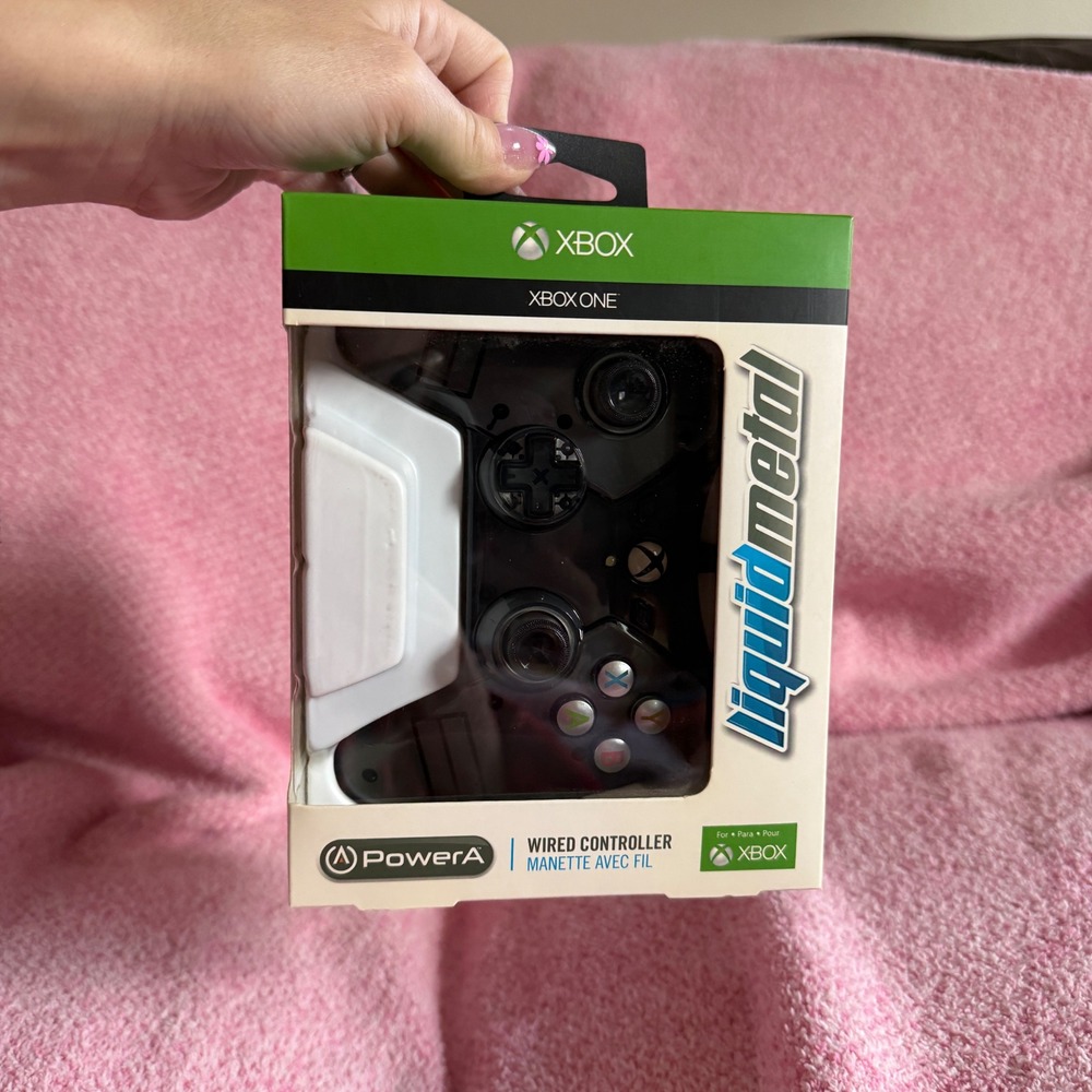 PowerA Liquid‎ Metal Wired Controller for Xbox One Black Metallic NIB